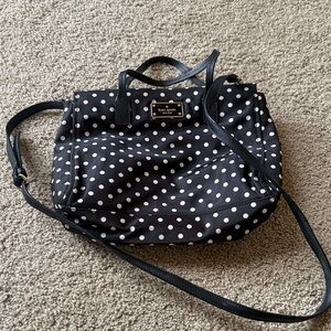 kate spade Black and White Polka Dot Crossbody Bag